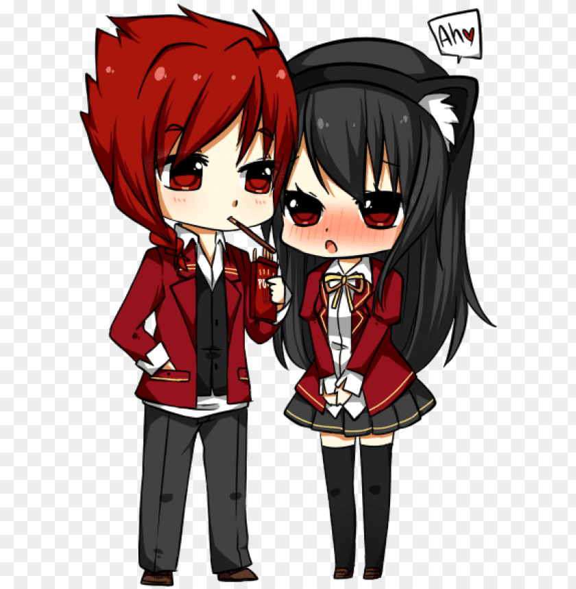 Chibi Boy And Girl Holding Hands Png Image With Transparent