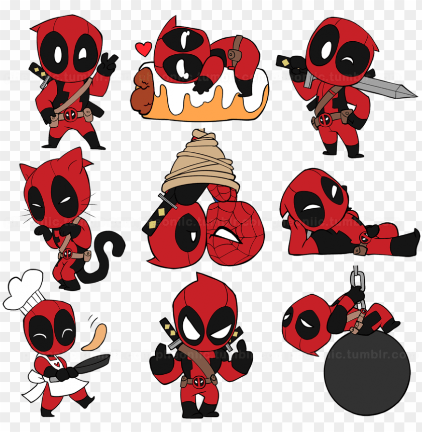 free PNG chibi deadpool stickers by pheoniic deadpool chibi, - deadpool chibi PNG image with transparent background PNG images transparent