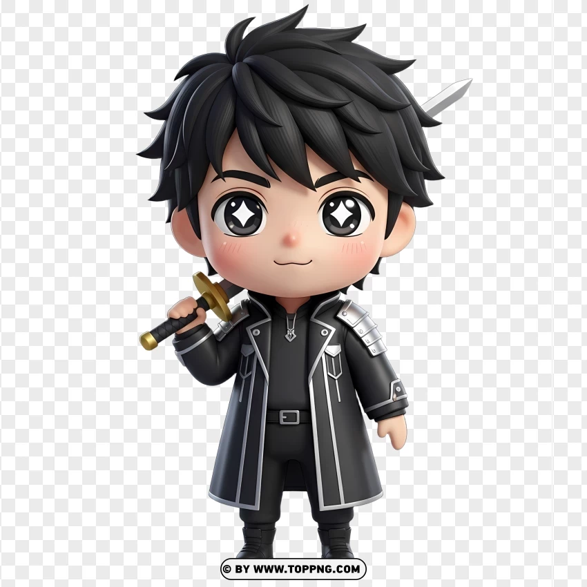 Chibi Kirito Sao PNG Transparent Background