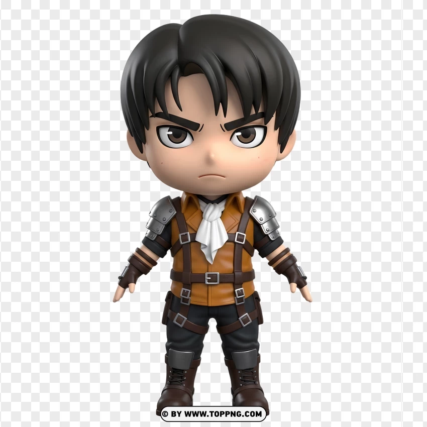 Chibi Levi Ackerman 3d PNG Transparent Background