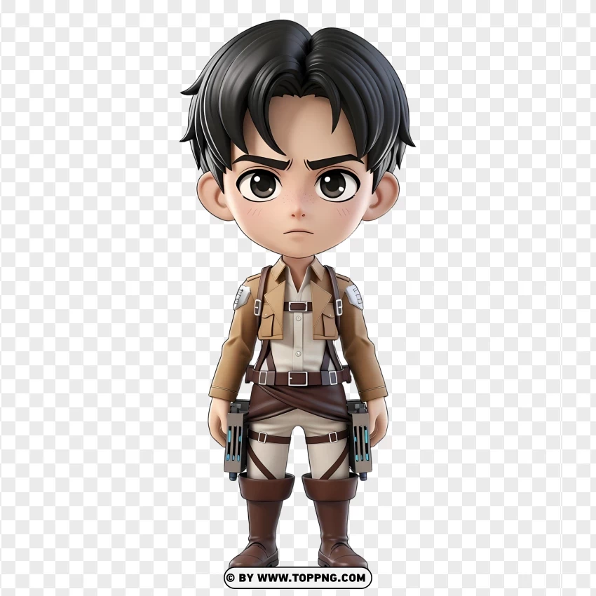 Chibi Levi Ackerman From Attack On Titan PNG Transparent Background