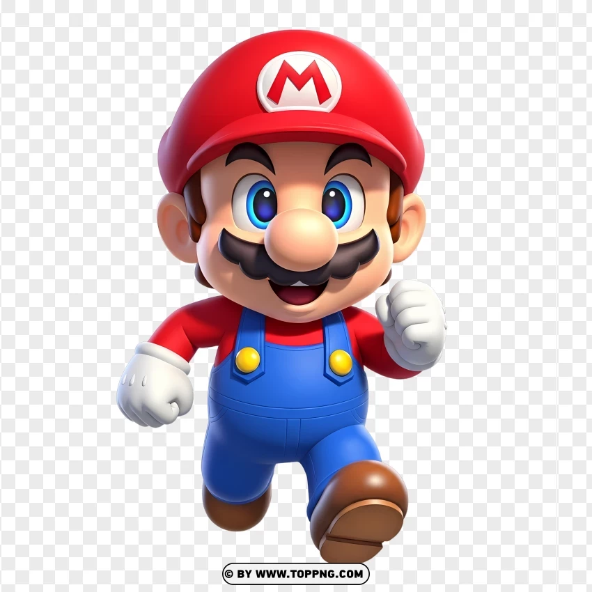 Chibi Mario Cute PNG Transparent Background