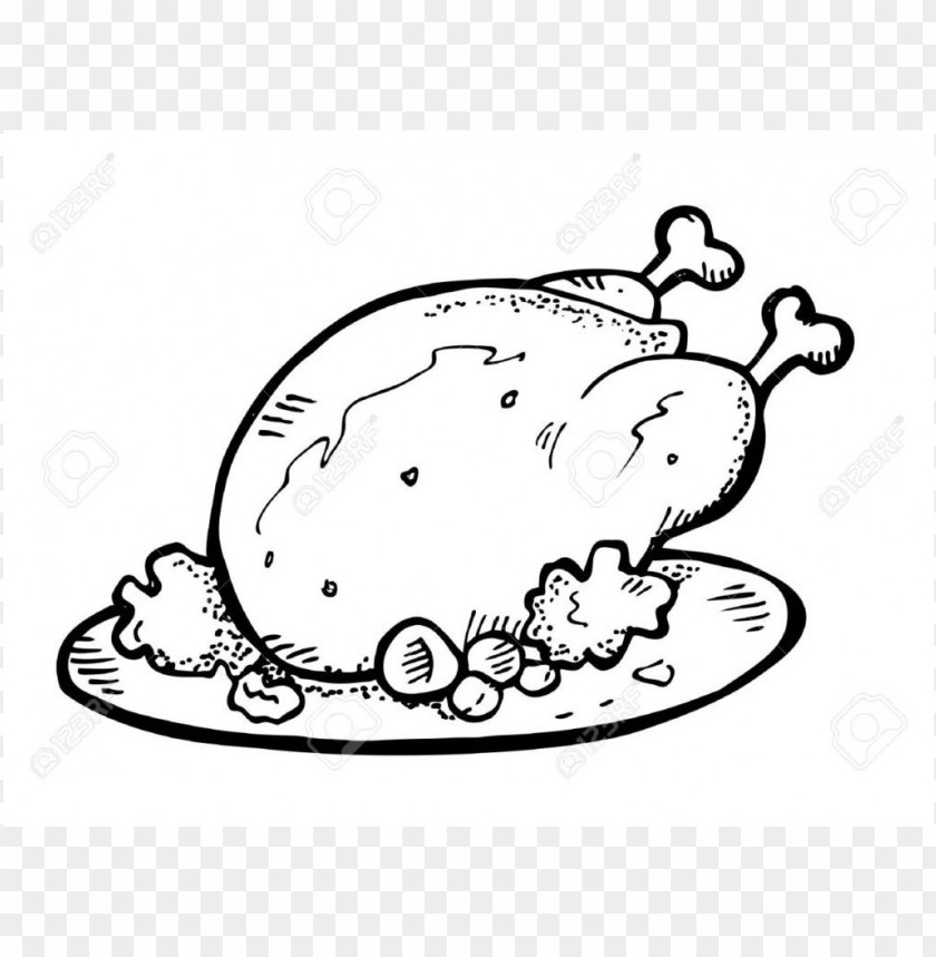 chicken meat coloring page