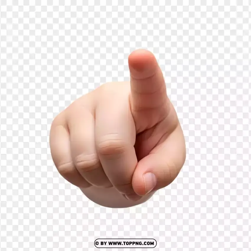 Child Hand Pointing Forward Isolated On White PNG Transparent Background