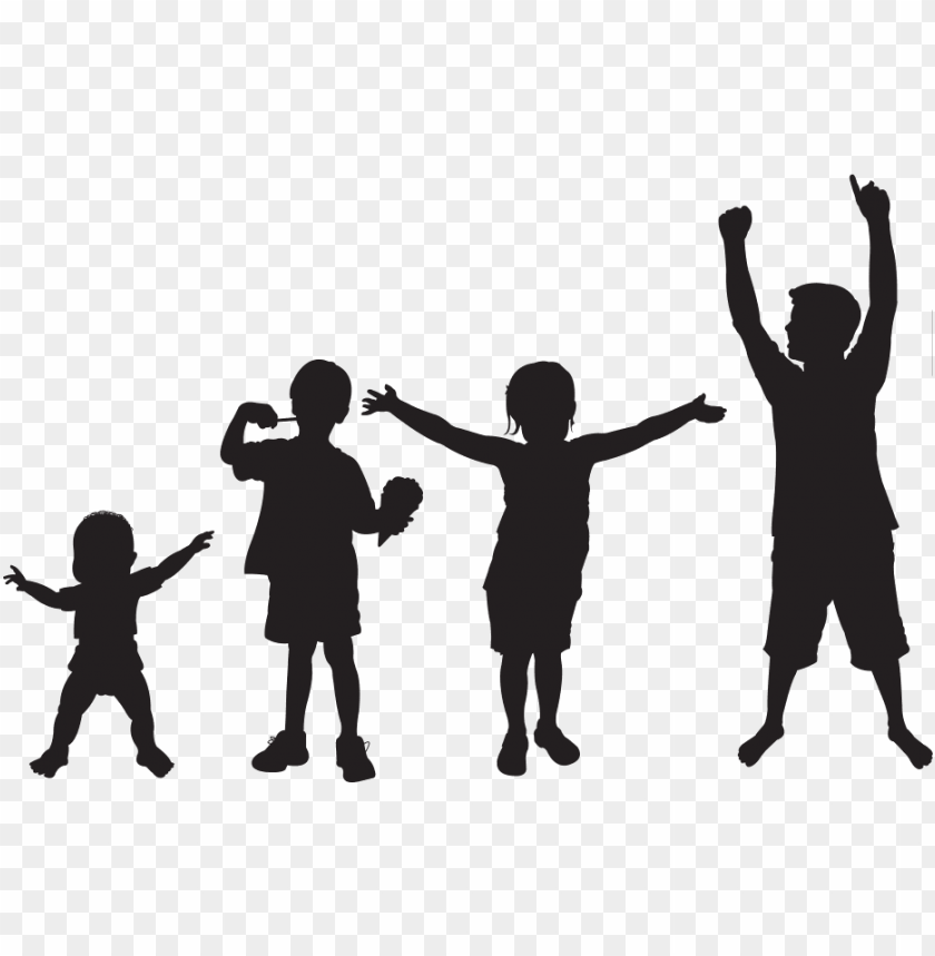 children playing silhouette png PNG transparent with Clear Background ID 112315