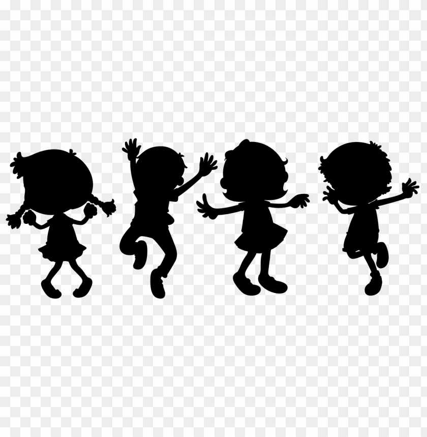 children playing silhouette png, playing,play,png,children,silhouette