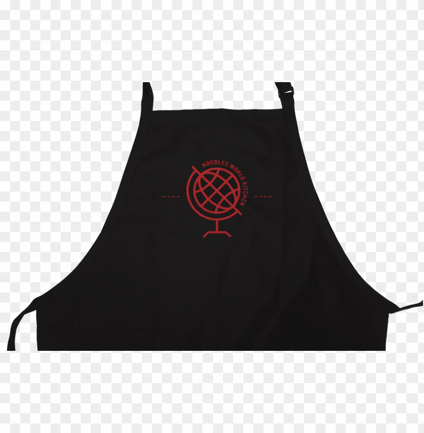 
apron
, 
100% cotton
, 
child's
, 
small
, 
black
, 
red logo
