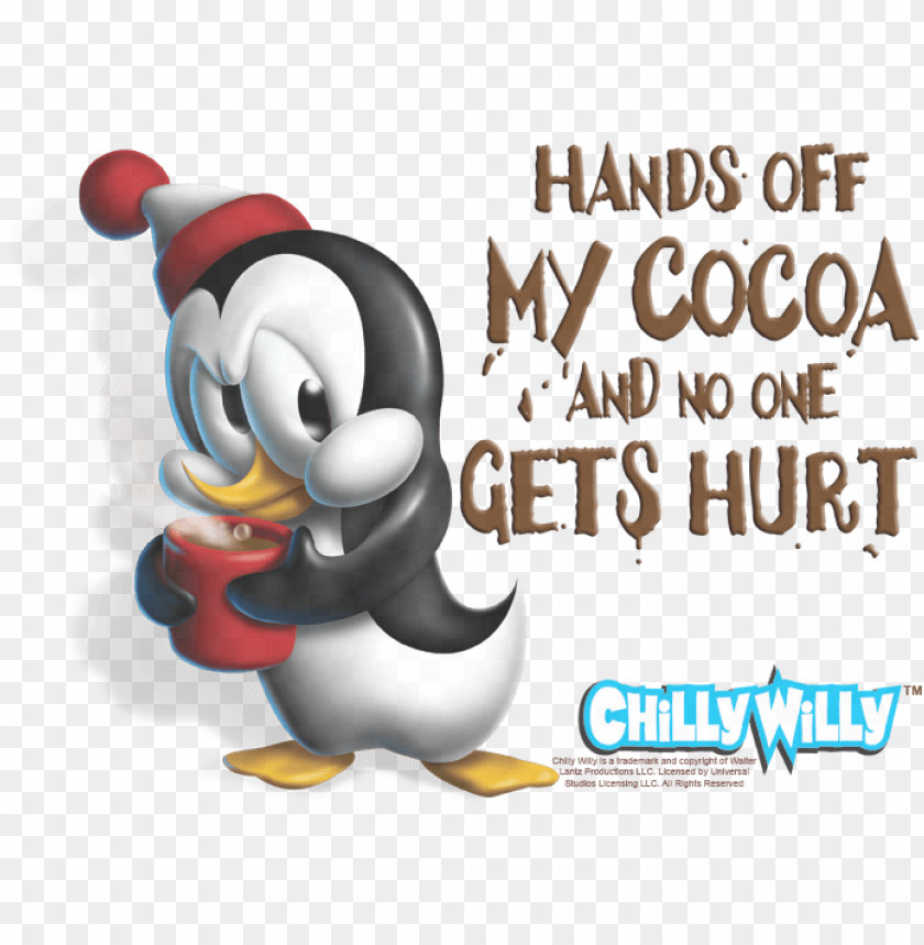 free PNG chilly willy hands off men's regular fit t-shirt - chilly willy cartoon hands off my cocoa licensed women's PNG image with transparent background PNG images transparent