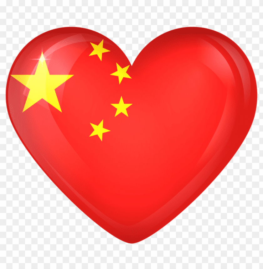 free PNG Download china large heart flag clipart png photo   PNG images transparent