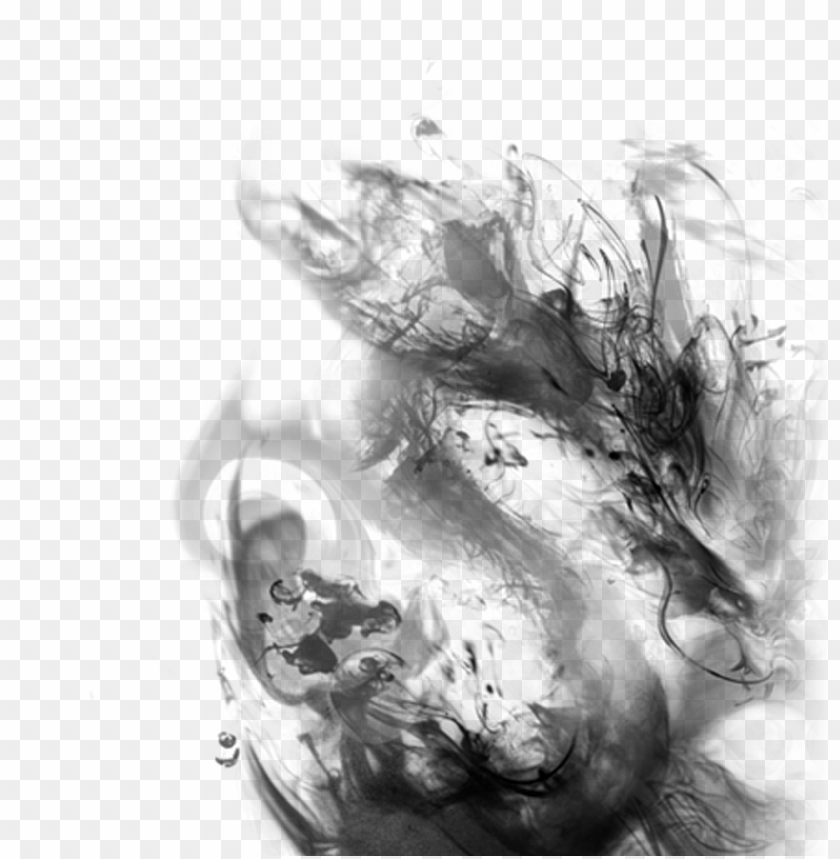 free PNG chinese dragon black smoke illustration art PNG image with transparent background PNG images transparent