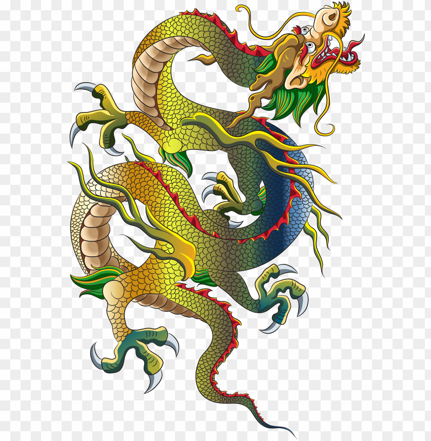 Chine E Dragon Png Clip Art - Chine E Dragon Painti PNG Image With Transparent Background