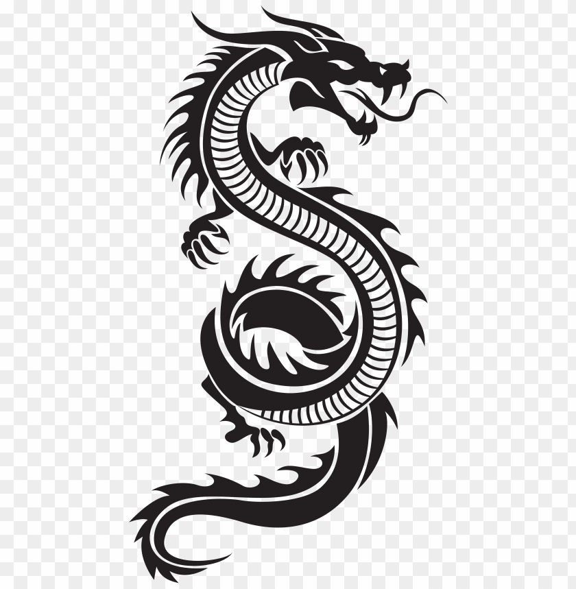 chinese, dragon, silhouette