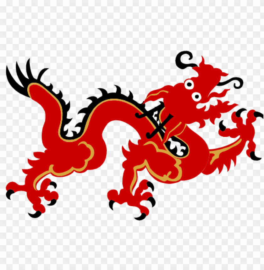 red chinese dragon background