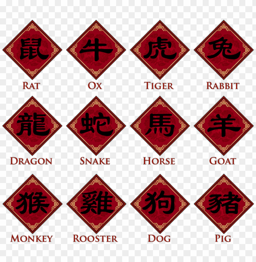 Download Chinese Zodiac Animal Signs Transparent Clipart Png Photo