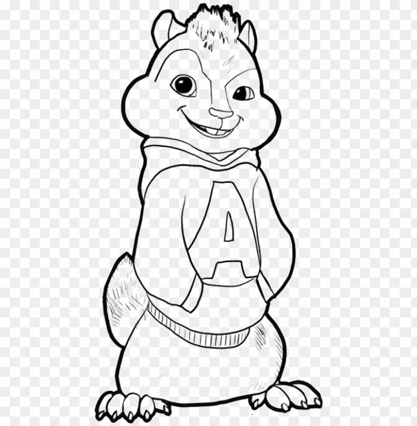 chipmunk drawing alvin  alvin the chipmunk coloring pages