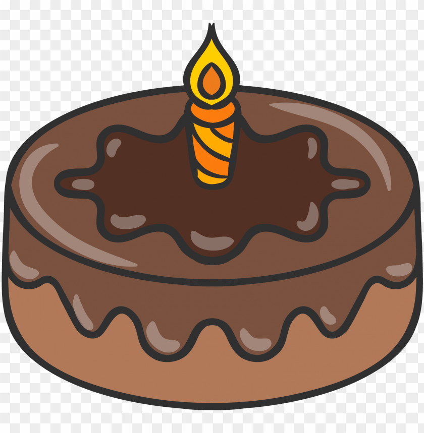 Desenho Bolo de Chocolate PNG para baixar grátis em alta resolução