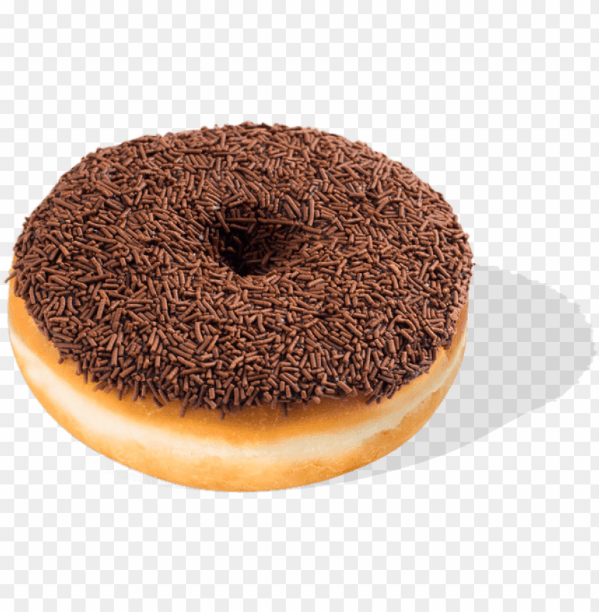 Chocolate Donut With Chocolate Sprinkles PNG Image With Transparent Background