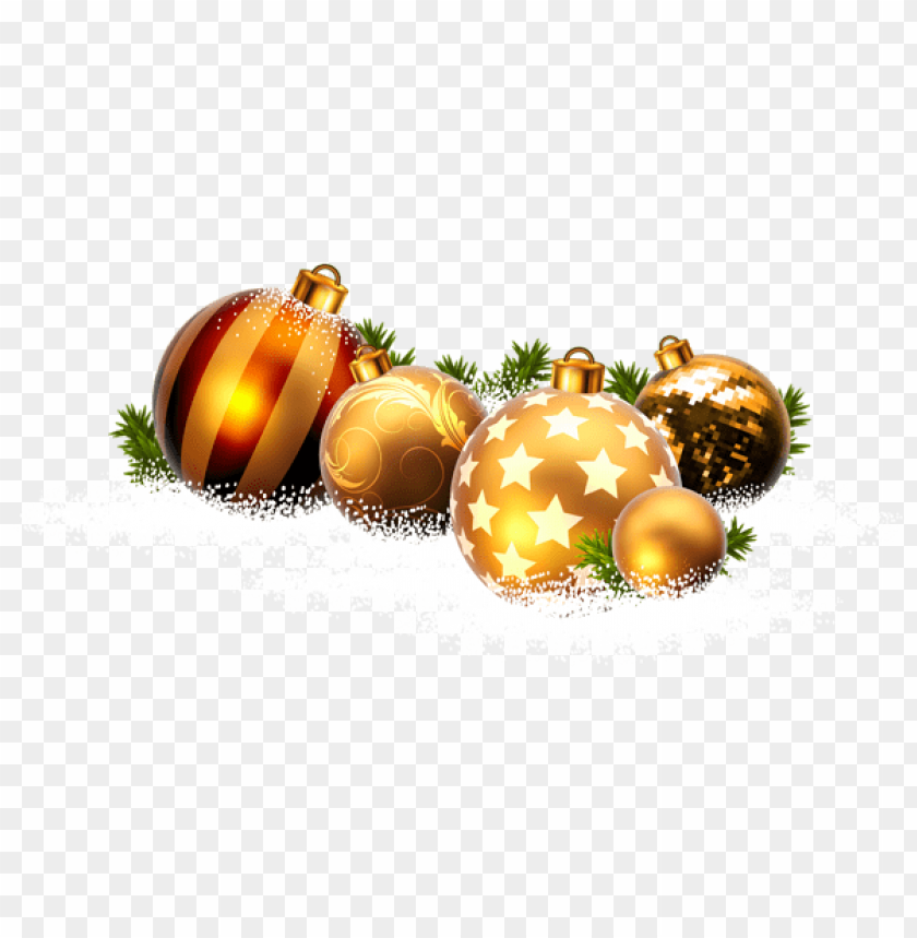 christmas balls and snow PNG Images 40483