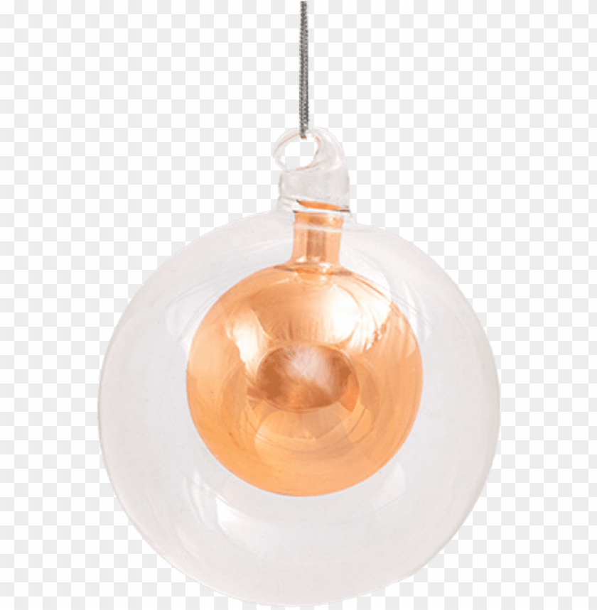 Christmas Balls Clear Gold M - Incandescent Light Bulb PNG Image With Transparent Background