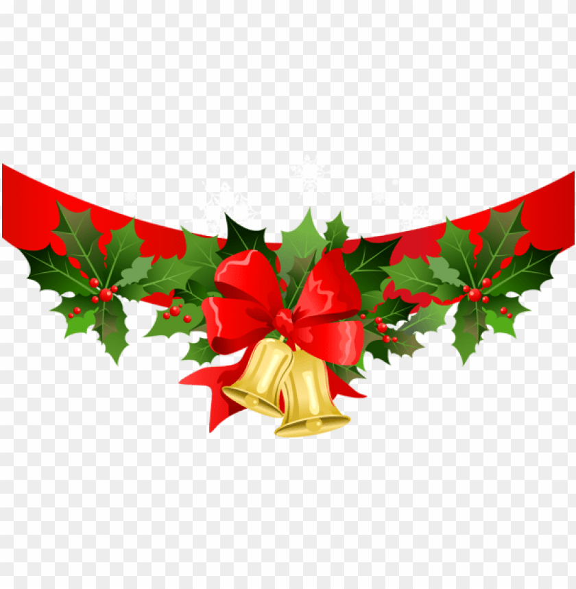 christmas banner with gold bells PNG Images 41144