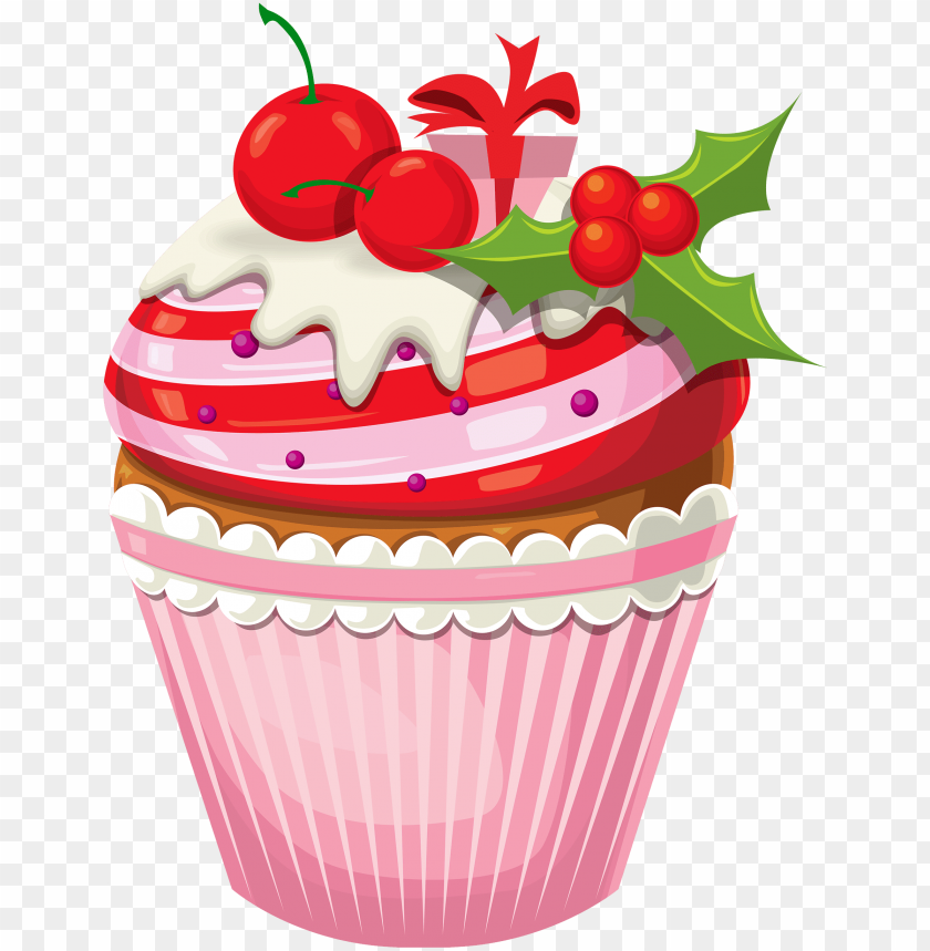 Christmas Cake Png Clipart - Cup Cakes Clip Art PNG Transparent With Clear Background ID 193708