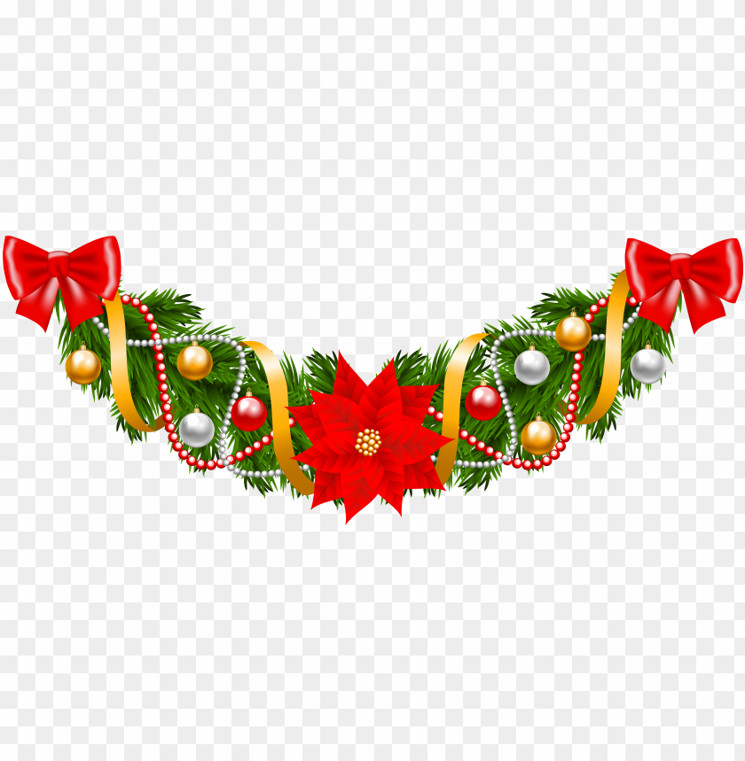 christmas garland, christmas ornament, christmas present, christmas bow, christmas lights border, christmas tree vector