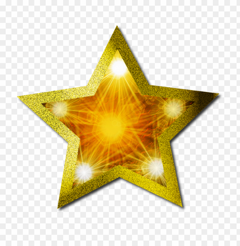 christmas gold star light effect glitter border PNG image with transparent background@toppng.com