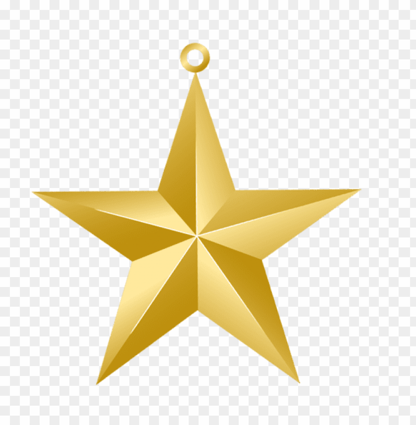 christmas gold star ornament PNG Images 40315