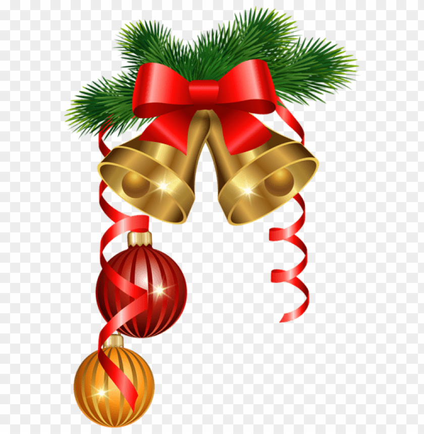 christmas golden bells and ornaments PNG Images 41173