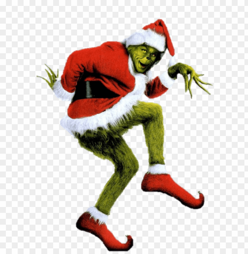 Christmas Grinch Santa Claus PNG Image With Transparent Background