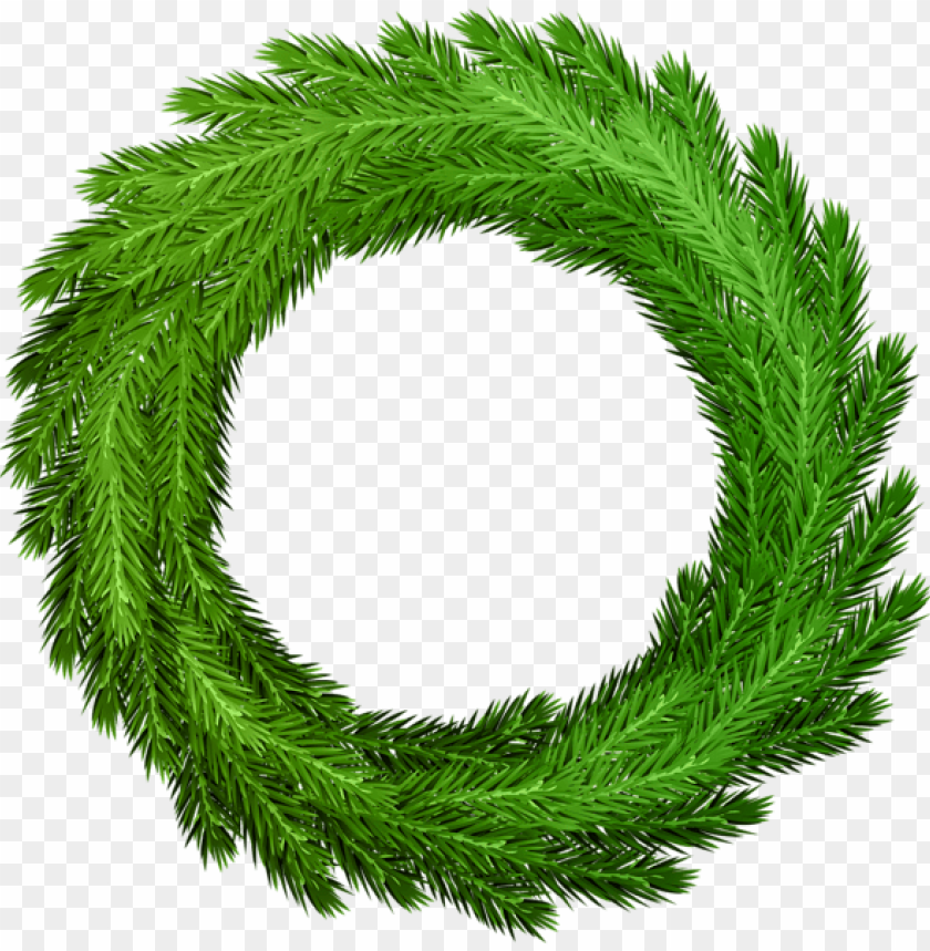 christmas pine wreath green PNG Images 40954