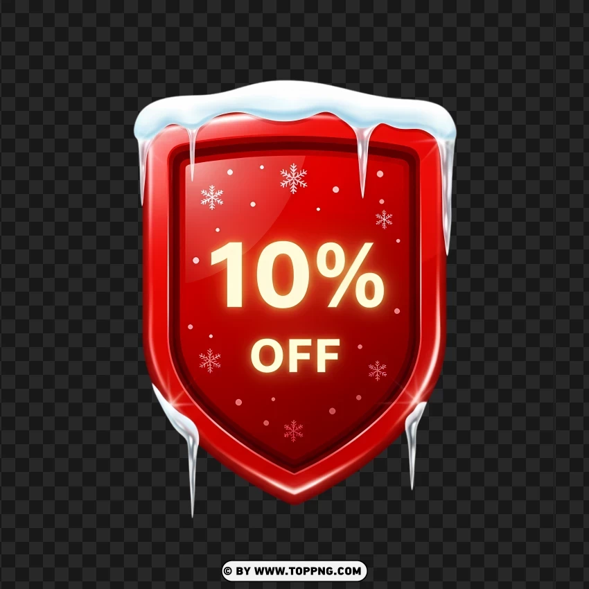 Christmas Promo 10% PNG Transparent Background