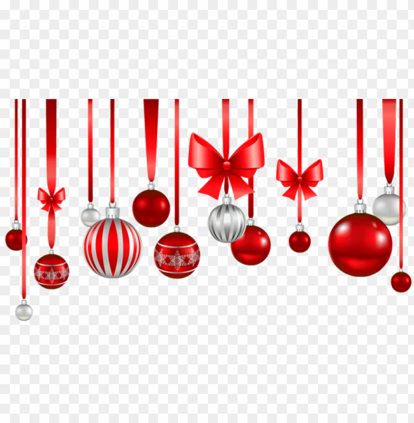 Christmas Red White Balls Ornament PNG Images | TOPpng