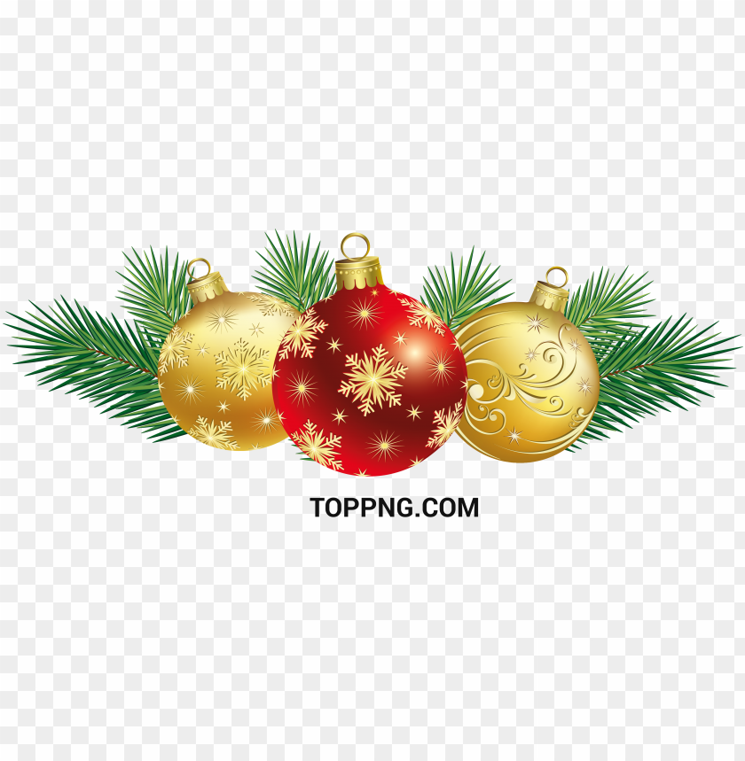Christmas Tree Ball Decorations Clipart PNG & Clipart Images