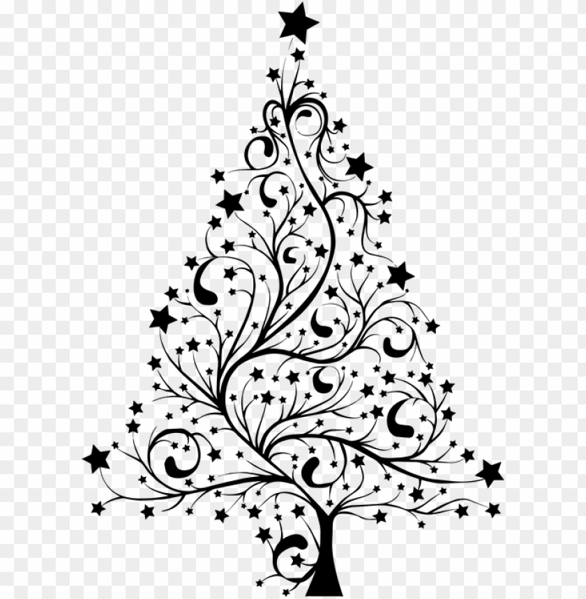 black and white christmas tree