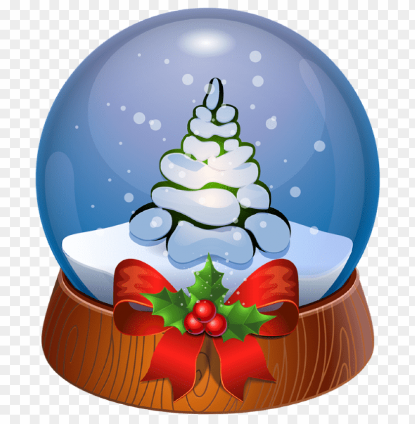 christmas tree snow globe transparent PNG Images 40075