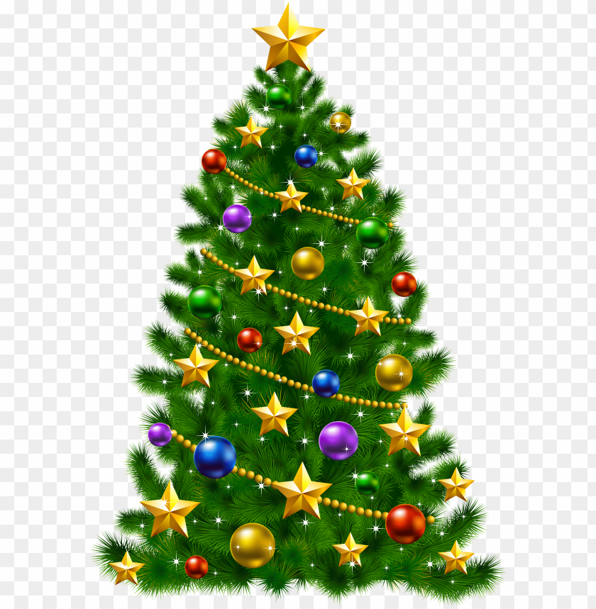 Christmas Tree With Stars PNG Transparent With Clear Background ID ...