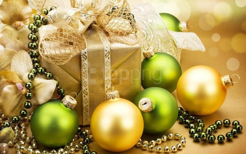 christmas wallpaper with green and gold ornaments background best stock  photos | TOPpng
