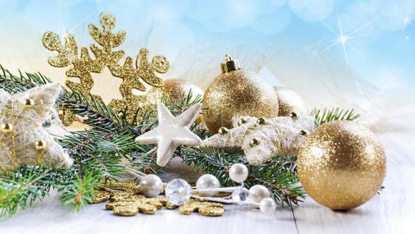 Christmaswith Gold Christmas Balls Background Best Stock Photos | TOPpng