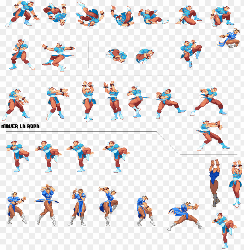 chun li sf3 sprites PNG transparent with Clear Background ID 242677