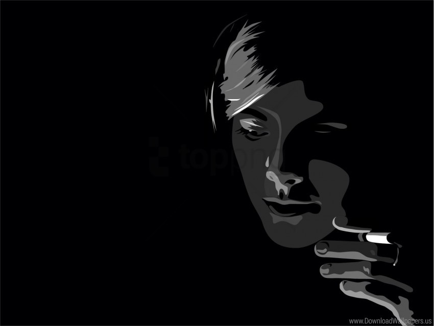 cigarette, face, girl, shadow wallpaper background best stock photos@toppng.com
