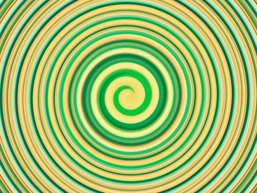 circles, green, rotation