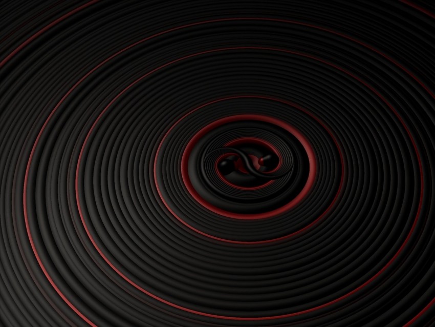 circles, surface, vibration, black, red