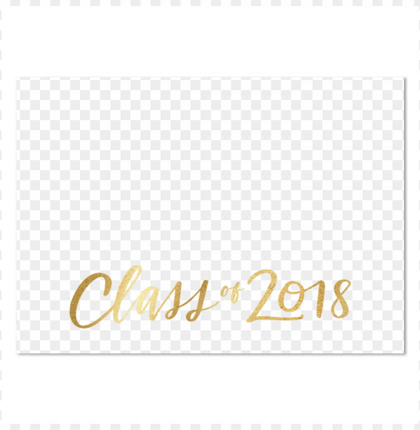 class of 2018 gold banner PNG image with transparent background@toppng.com