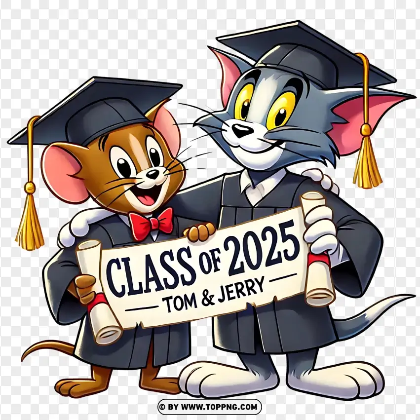 Class Of 2025 Graduation With Spongebob PNG Transparent Background