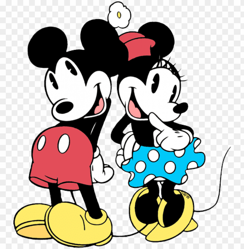 free PNG classic clipart mickey minnie - mickey mouse and minnie mouse classic PNG image with transparent background PNG images transparent