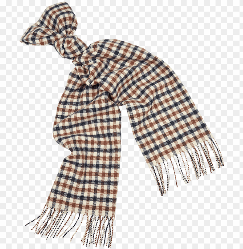 classic lambswool club check scarf - aquascutum club check scarf brow PNG image with transparent background@toppng.com