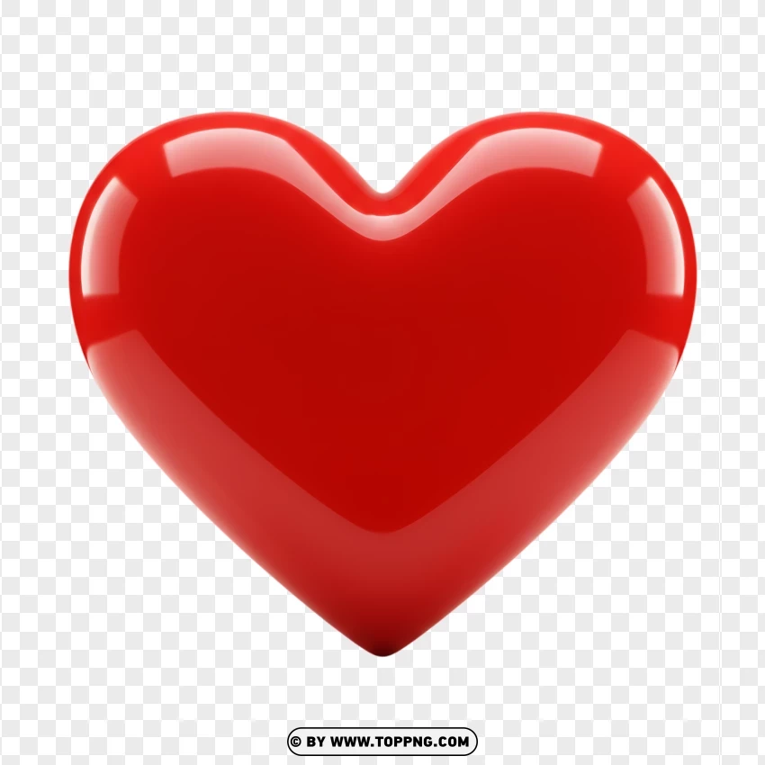 Classic Red Love Icon PNG Transparent Background
