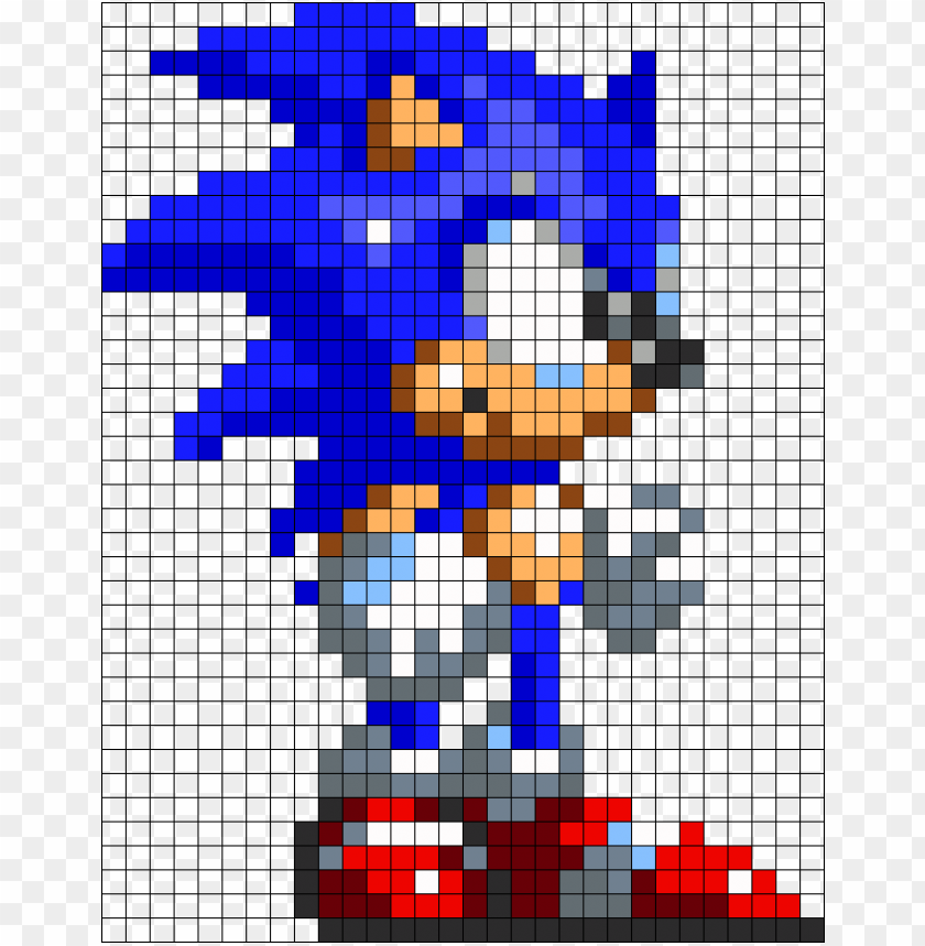 Sonic Perler Beads Tails Bead Sprite 8 Bit Pixel Art Knuckles the