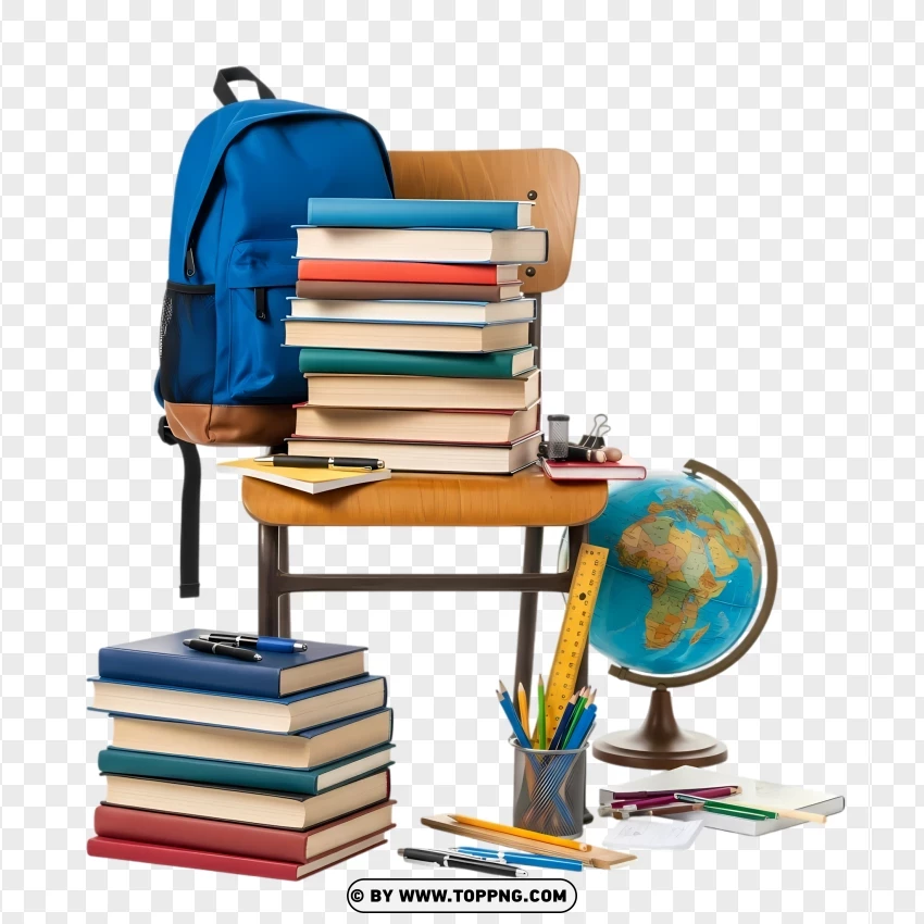 Classroom Study Desk PNG Transparent Background